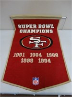 San Francisco 49er's Super Bowls Pennant