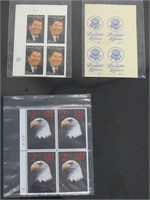 Lot of 3 Patriotic U.S. Stamp Plate Blocks