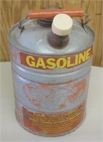 Vintage Metal Gasoline Can - 9.5" Tall