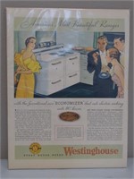 Vintage Westinghouse Boarded Ad