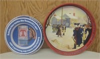Lot of 2 Decorative Beer Themed Tins, 9" & 11"