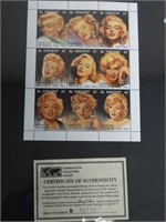 St. Vincent - Marilyn Monroe Stamp Block