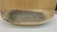 Vintage Carved Wood Bowl - 14.5" Long