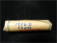 Roll of 1956-D Lincoln Wheat Pennies (50)