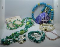 Costume Jewelry Lot - Turquoise & Pearl