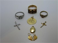 Vintage Jewelry Lot of Rings & Pendants