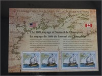 Washington Samuel Champlain Stamp Block