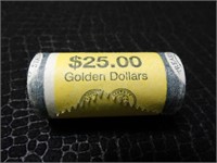 Roll of 2000-P Sacagawea Uncirculated Dollar Coins