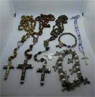 Lot of 4 Rosaries, 2 Bracelets & Assorted Items