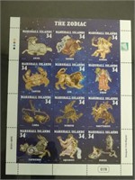 Marshall Islands - The Zodiac Stamp Block