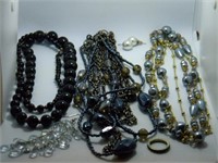 Costume Jewelry Lot - Black & Grey