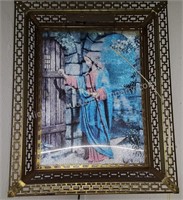 1960s Jesus Lenticular Brass Frame