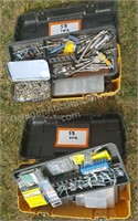 Pair of Tool Boxes with Hardware & Supplies