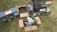 Group Lot of Hardware, Tools and Air Compressor