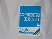 American Express Double Sided Metal Sign