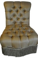 1. Large Tufted Silk Chair by Compositions