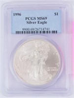Coin 1996 Silver Eagle PCGS MS69