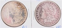 Coin 2 Morgan Silver Dollars 1890-P & 1902-P