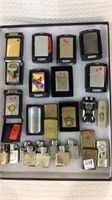 Very Lg. Group Lighters Including Many Zippo,