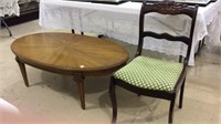 Pair Including Wood Oval Coffee Table &