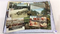 Group of 60 Old Postcards Including
