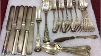 Group of Various Ornate Old Silver Flatware