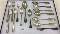 Group of Old Silver Flatware Pieces