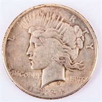 Coin 1921-P Peace Silver Dollar Key Date! XF