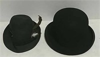 2 vintage style hats