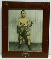 Vintage Framed Benny Leonard boxing promo photo