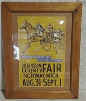 Framed advertising poster