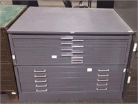 Hamilton 2 Section Steel Flat Fold Filing Cabinet