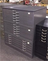 3 Section Steel Flat Fold Filing Cabinet with