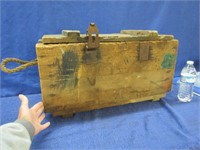 old wooden ammo box - 2ft wide