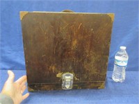 old wooden instrument box - science lab style