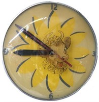 MID-CENTURY "ELSIE THE COW" LIGHTED WALL CLOCK.