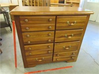 oak 8-drawer double chest - 45in wide