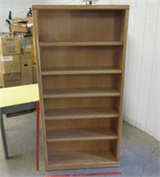 light oak 6ft tall bookcase - adjustable shelves