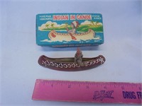 Vintage Indian In Canoe toy