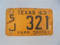 Vintage Farm License Plate