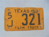 Vintage Farm License Plate