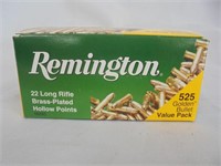 Remington 22 LR brass plated hollow points