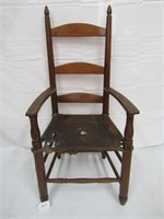 Early Leather Bottom Chair