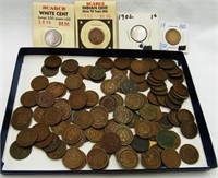 125 Indian Head One Cent Coins Incl 1859 White