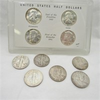 10 Silver Half Dollar 3 Walking Liberty 5 Franklin