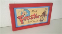 1953 The Frostie Co. Framed Sign 17x10.5in