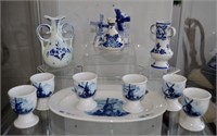 Delft Blue Lot Windmills Egg Cups ++