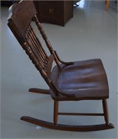 Antique Pressback Rocking Chair