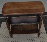Vintage Wood Side TV Table
