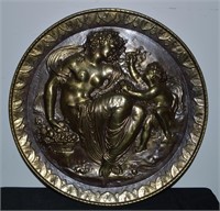 16" Brass Embossed Wall Plate